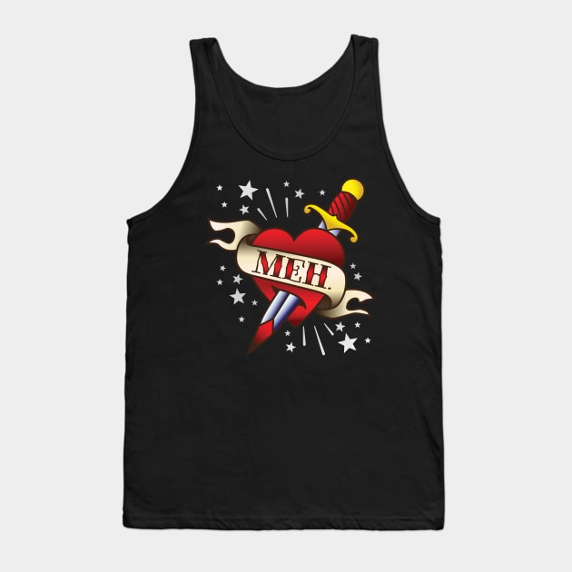 Meh Tattoo Tank Top by DetourShirts